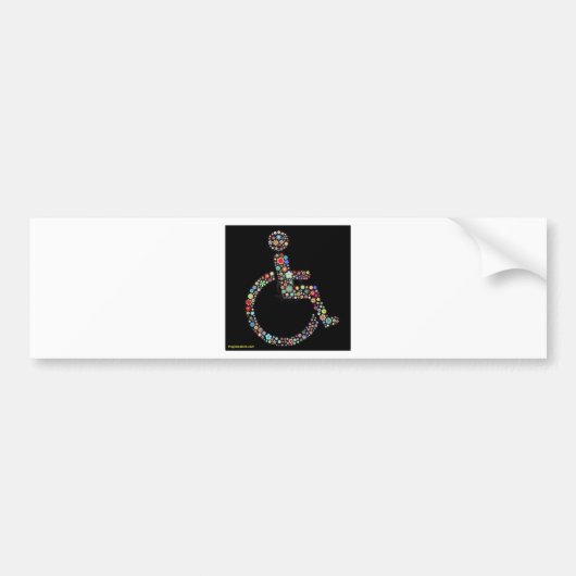 wheelchair_funky_zazzle.jpeg autoaufkleber (Vorne)