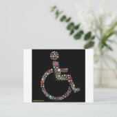wheelchair_funky_zazzle.jpeg postkarte (Stehend Vorderseite)