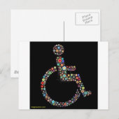 wheelchair_funky_zazzle.jpeg postkarte (Vorne/Hinten)