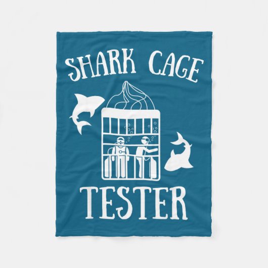 Wheelchair Handicap Humor Handicapped Shark Cage T Fleecedecke (Vorderseite)