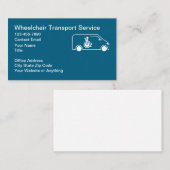 Wheelchair Medical Transport Business Cards Visitenkarte (Vorne/Hinten)