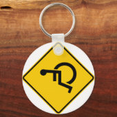 Wheelchair Traffic Highway Sign Schlüsselanhänger (Vorderseite)