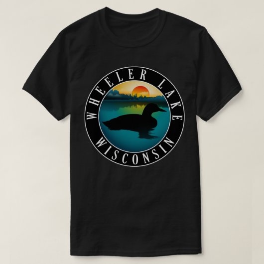 Wheeler Lake Wisconsin Loon T-Shirt (Design vorne)
