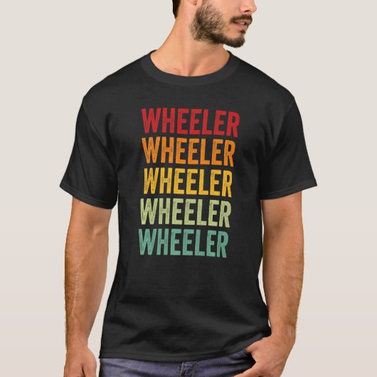 Wheeler Landkreis Texas Rainbow Text T-Shirt (Vorderseite)