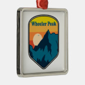 Wheeler Peak New Mexico Sunrise Ornament Aus Metall (Rechts)