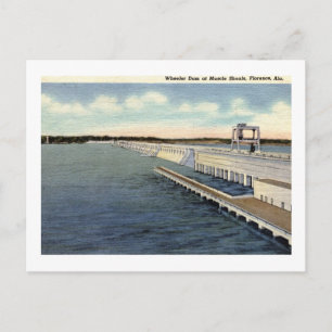 Wheeler-Staudamm, Muscle Shoals, Florence, Alabama Postkarte