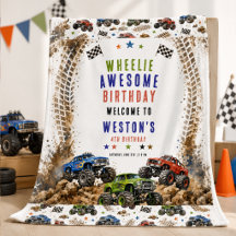 Wheelie Awesome Monster Truck 4. Geburtstag Junge