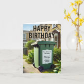 Wheelie Funny Birthday - Prosecco Bin Edition Karte (Gelbe Blume)