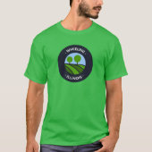 Wheeling Illinois Hills and Trees Oversized T-Shirt (Vorderseite)