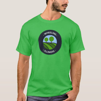 Wheeling Illinois Hills and Trees Oversized T-Shirt