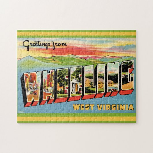 Wheeling WV Vintage 11x14 Puzzle (Horizontal)