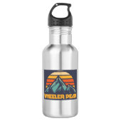 Wheelpeak New Mexico Retro Türkis Edelstahlflasche (Vorderseite)
