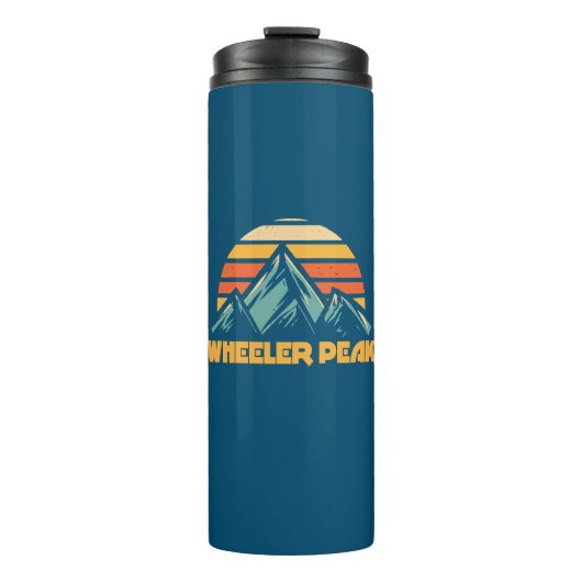 Wheelpeak New Mexico Retro Türkis Thermosbecher (Vorderseite)