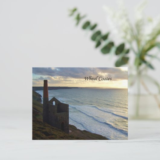 Wheels Coates Mine Cornwall England Postkarte (Stehend Vorderseite)