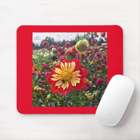Wheels Dahlia Mousepad (Mit Mouse)