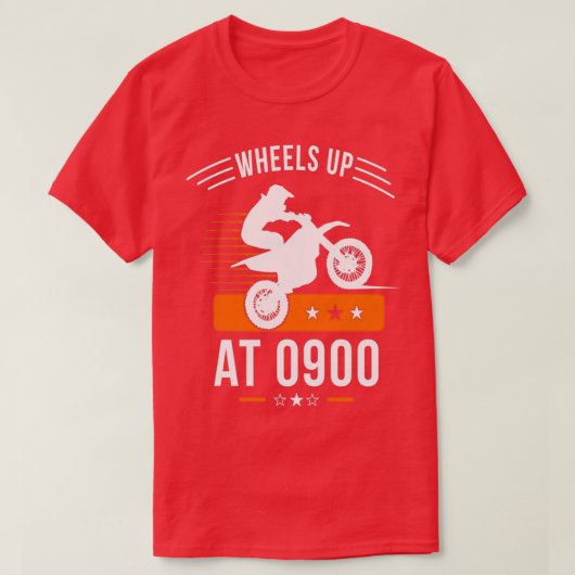Wheels up at 0900 KTM Orange T-Shirt (Design vorne)