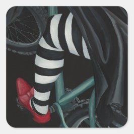 Wheels Up! Quadratischer Aufkleber