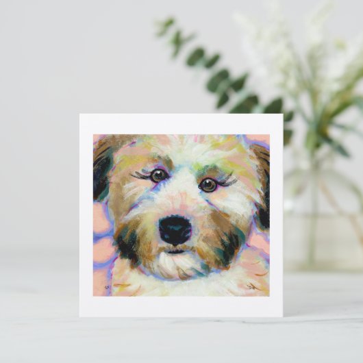 Wheens Gemein Business - lustige Hundekunstkarten Einladung (Stehend Vorderseite)