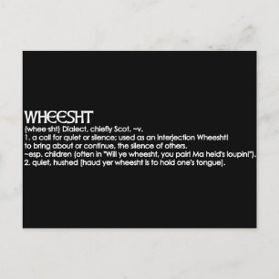 Wheesht Postkarte