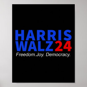 Wheimer24 Freedom Joy Democracy Kamala Harris Walt Poster