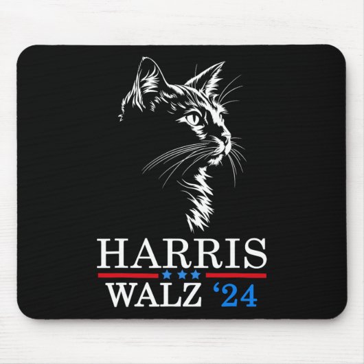 Wheimer 2024 Funny Cat Election Kamala Harris Tim Mousepad (Vorne)