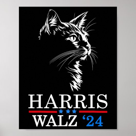 Wheimer 2024 Funny Cat Election Kamala Harris Tim Poster (Vorne)