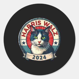 Wheimer 2024 Funny Cat Election Kamala Harris Tim Runder Aufkleber