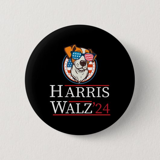 Wheimer 2024 Funny Dog Election Kamala Harris Tim Button (Vorderseite)