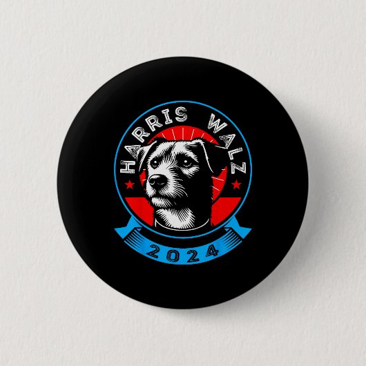 Wheimer 2024 Funny Dog Election Kamala Harris Tim Button (Vorderseite)