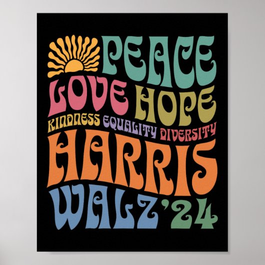 Wheimer 2024 Peace Liebe Hope Kindness Equality Di Poster (Vorne)