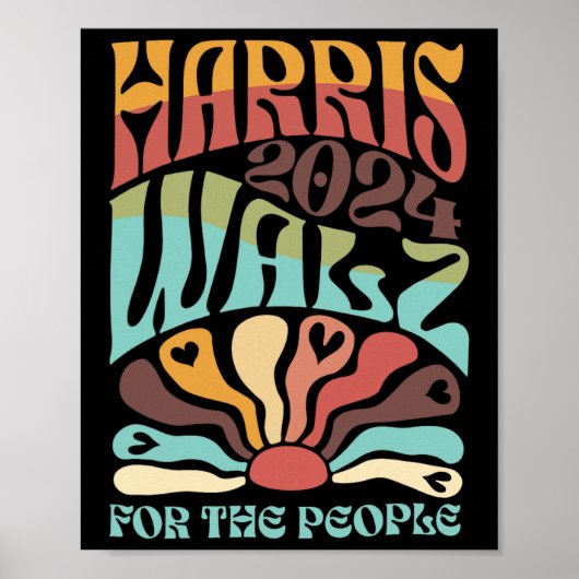 Wheimer für die Menschen Kamala Harris Waltz Poster (Vorne)