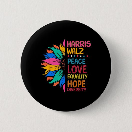 Wheimer Peace Liebe Equality Hope Diversity Button (Vorderseite)
