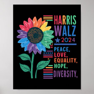 Wheimer Peace Liebe Equality Hope Diversity Kamala Poster