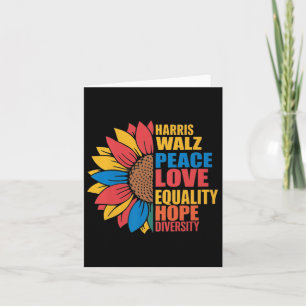 Wheimer Peace Liebe Equality Hope Diversity Sunflo Karte