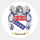 Whelan-Familienwappen (Wappen) Runder Aufkleber (Vorderseite)