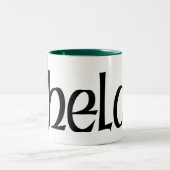 Whelan keltische Drache-Tasse Zweifarbige Tasse (Mittel)