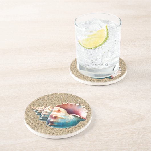 Whelk Muschel Untersetzer (Seite)