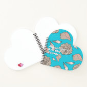 Whelk Shells Illustrated Custom Heart-shaped Notizblock (Innenseite)