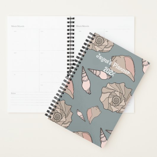 Whelk Shells Illustrated Yearly Custom Planner Planer (Anzeige)