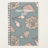 Whelk Shells Illustrated Yearly Custom Planner Planer (Vorderseite)