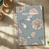 Whelk Shells Illustrated Yearly Custom Planner Planer