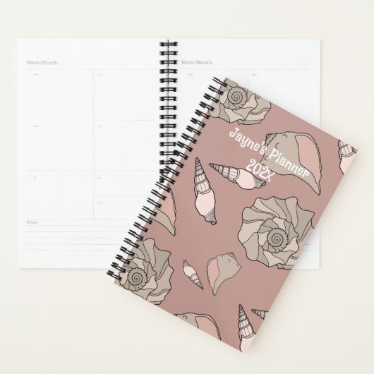 Whelk Shells Illustrated Yearly Custom Planner Planer (Anzeige)