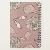 Whelk Shells Illustrated Yearly Custom Planner Planer (Rückseite)