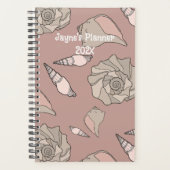 Whelk Shells Illustrated Yearly Custom Planner Planer (Vorderseite)