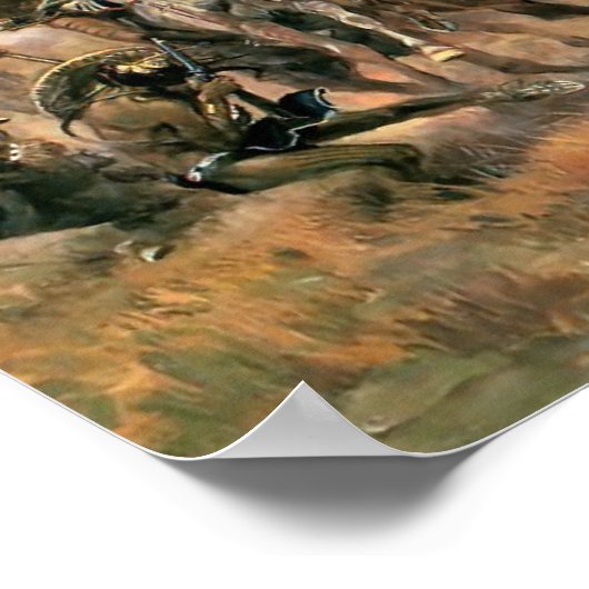 When Blackfoot Sioux Meet Charles Marion Russell Poster (Ecke)