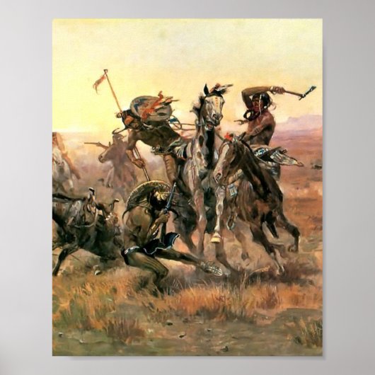 When Blackfoot Sioux Meet Charles Marion Russell Poster (Vorne)