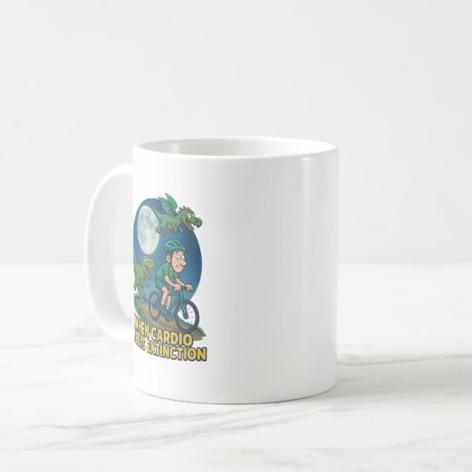 When Cardio Meets Extinction – Funny Dinosaur Kaffeetasse (Vorderseite Links)