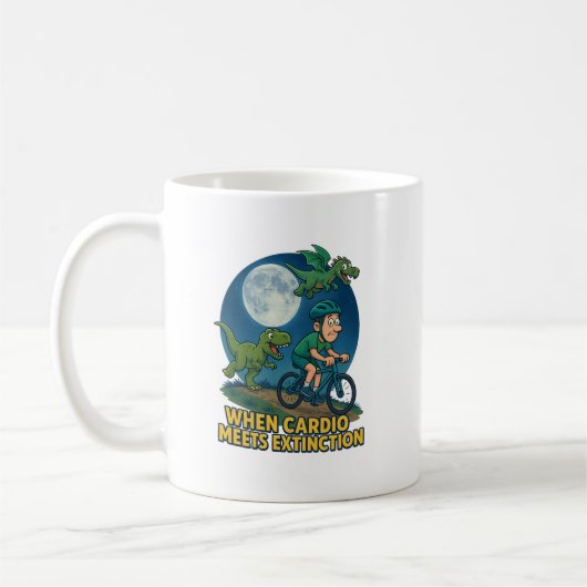 When Cardio Meets Extinction – Funny Dinosaur Kaffeetasse (Links)