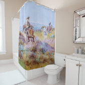 "When Cows Were Wild" von Charles M Russell Duschvorhang (Beispiel)