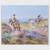 "When Cows Were Wild" von Charles M Russell Geschenkpapier (Flach)